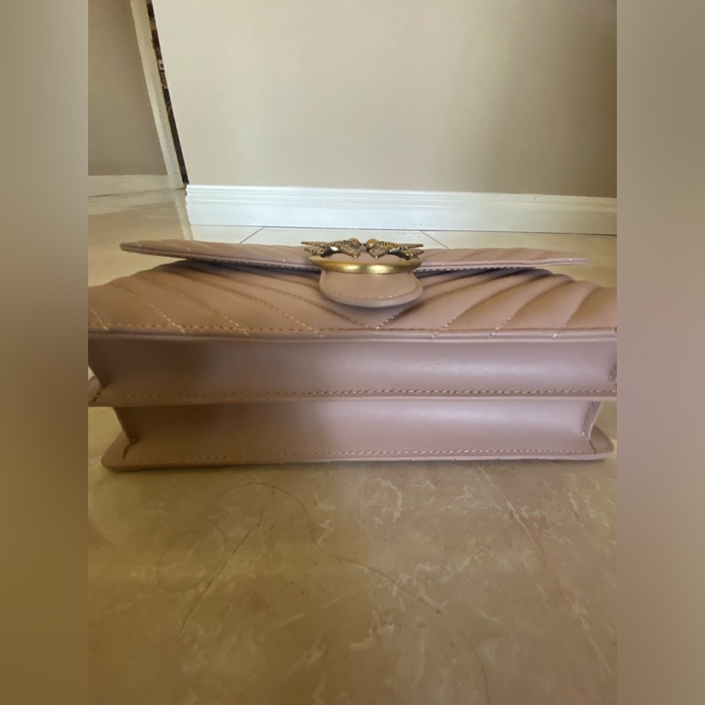 PINKO BLUSH Quilted Shoulder Bag with Gold Bird Hardware - Picture 2 of 11